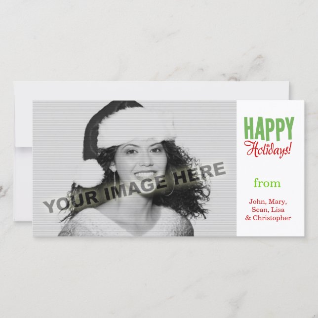 Tarjeta Festiva Felices Fiestas (Anverso)