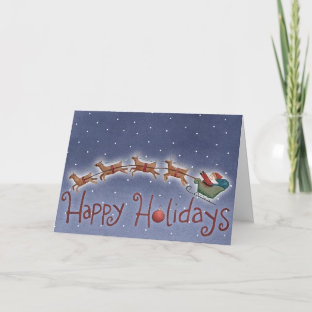 Tarjeta Festiva Felices Fiestas (Anverso)
