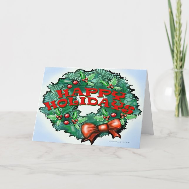 Tarjeta Festiva Felices Fiestas (Anverso)