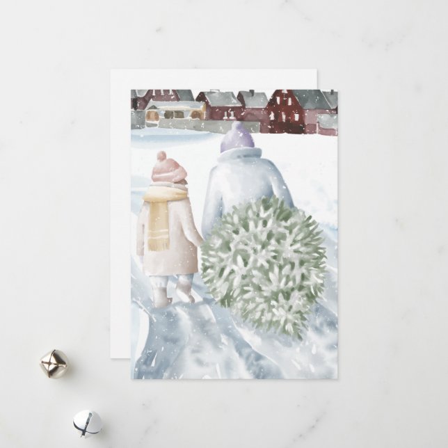 Tarjeta Festiva Felices Fiestas (Anverso/Reverso In Situ)