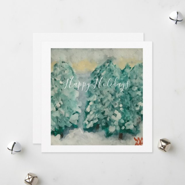 Tarjeta Festiva Felices Fiestas (Anverso/Reverso In Situ)