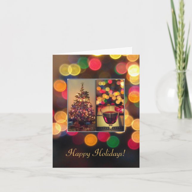 Tarjeta Festiva Felices fiestas (Anverso)