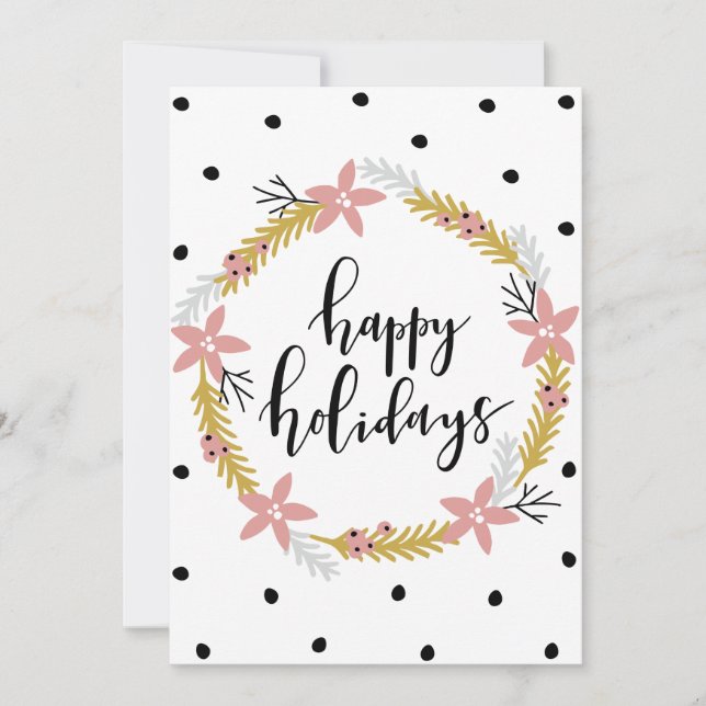 Tarjeta Festiva Felices Fiestas (Anverso)