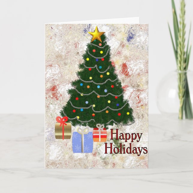 Tarjeta Festiva Felices Fiestas (Anverso)
