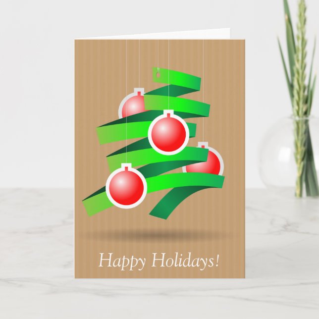 Tarjeta Festiva Felices Fiestas (Anverso)