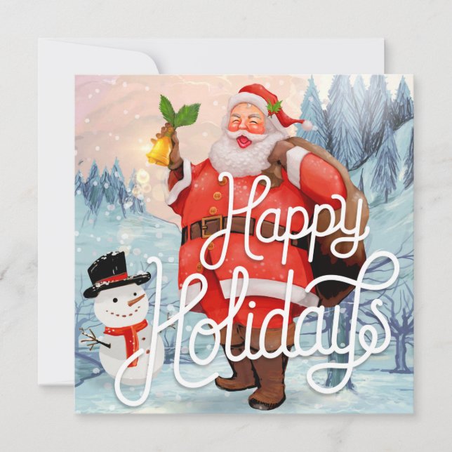 Tarjeta Festiva Felices Fiestas (Anverso)