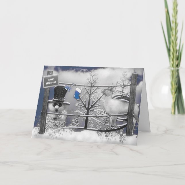 Tarjeta Festiva Felices Fiestas (Anverso)