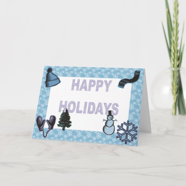 Tarjeta Festiva Felices Fiestas (Anverso)
