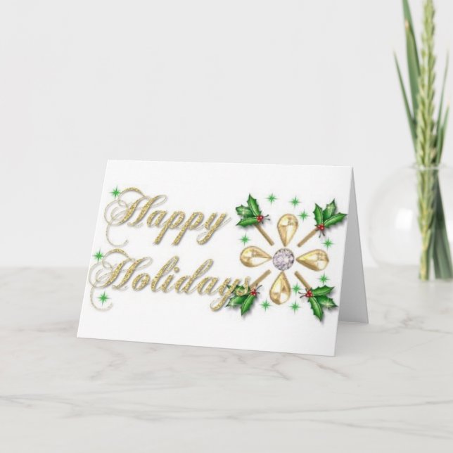 Tarjeta Festiva Felices Fiestas (Anverso)