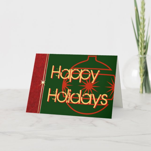 Tarjeta Festiva Felices Fiestas (Anverso)