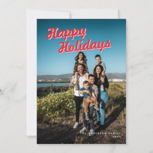 Tarjeta Festiva Felices Fiestas 1-Foto Personalizada Jugoso