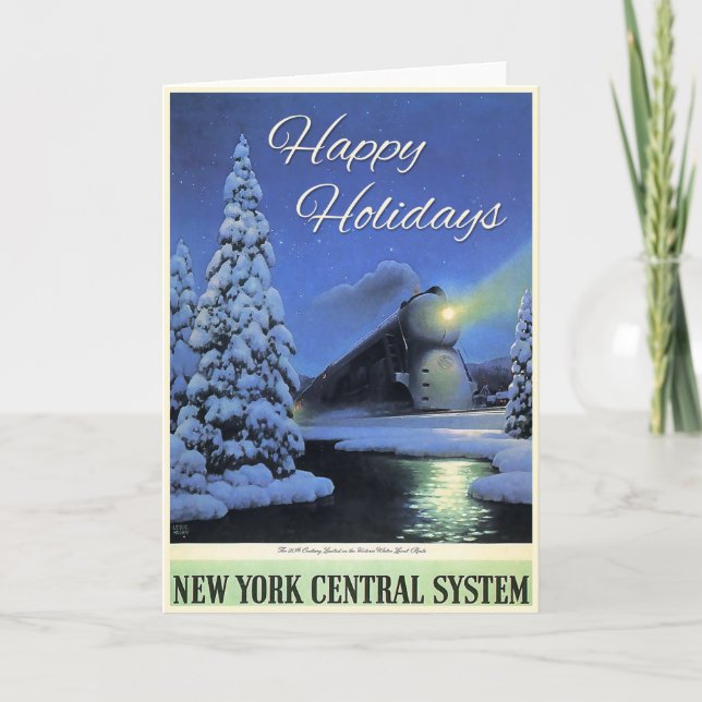 Tarjeta Festiva Felices Fiestas - 20th Century Limited (Anverso)