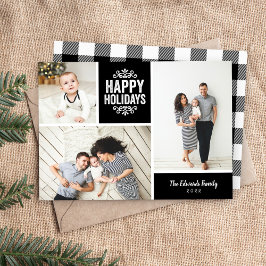 Tarjeta Festiva Felices fiestas 3 Collage de fotos