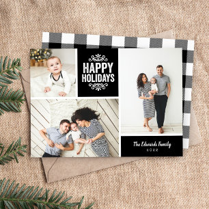 Tarjeta Festiva Felices fiestas 3 Collage de fotos