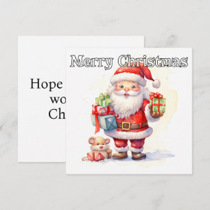 Tarjeta Festiva Felices Fiestas a Todos de Santa Claus