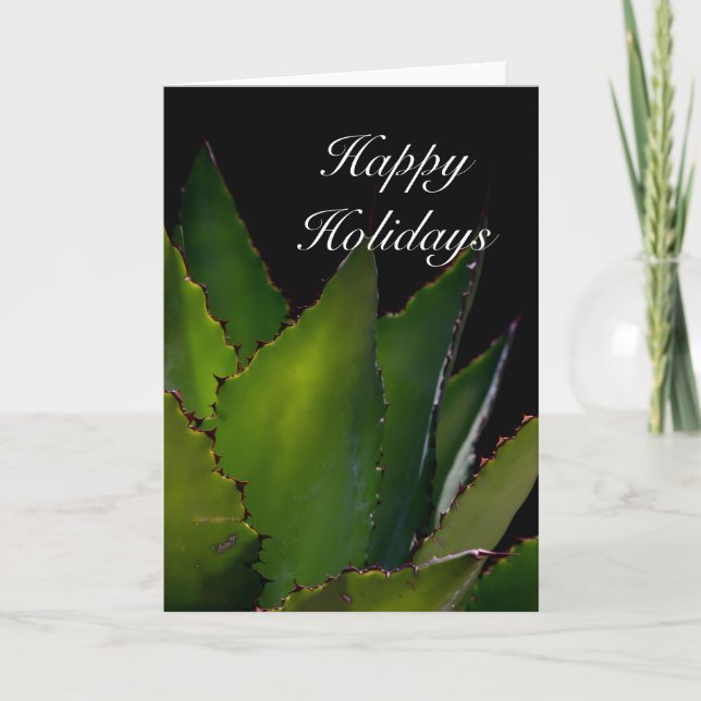 Tarjeta Festiva Felices Fiestas, Agave (Anverso)