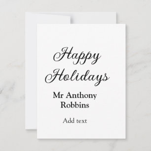 Tarjeta Festiva Felices fiestas añadir nombre fecha año simple min