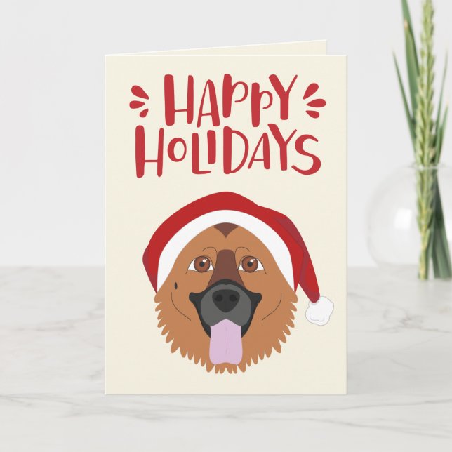 Tarjeta Festiva Felices fiestas - Atractivos Navidades del Pastor  (Anverso)