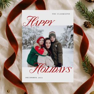 Tarjeta Festiva Felices Fiestas Audaces y Modernas