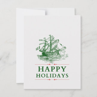 Tarjeta Festiva Felices Fiestas- Barco Pirata