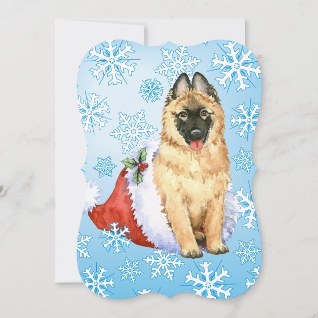 Tarjeta Festiva Felices fiestas belgas de Howlidays (Anverso)