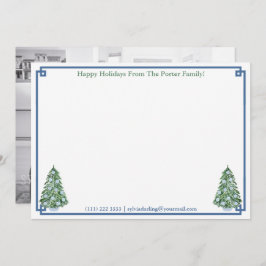 Tarjeta Festiva Felices Fiestas Chinoiserie Moda Imagen al revés