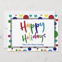 Felices Fiestas con Letras y Círculos Coloridos, 3