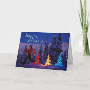 Tarjeta Festiva Felices Fiestas - Corredora