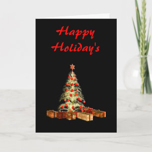 Tarjeta Festiva Felices Fiestas de Árbol