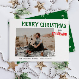 Tarjeta Festiva Felices Fiestas de Colorado Foto