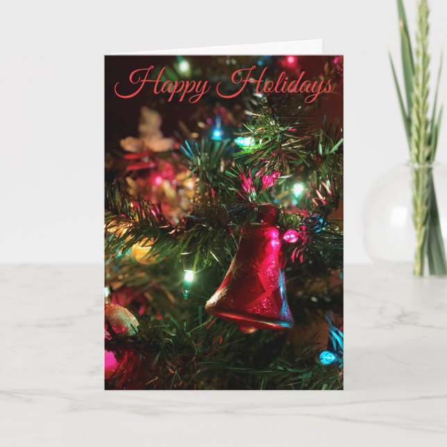 Tarjeta Festiva Felices Fiestas De La Nuestra A La Tuya (Anverso)