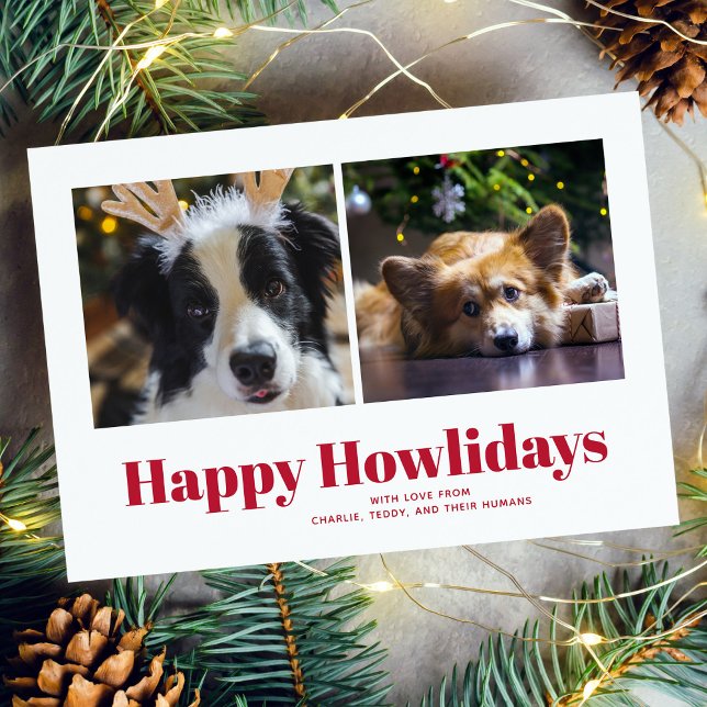 Tarjeta Festiva "Felices Fiestas" de los perros (Subido por el creador)