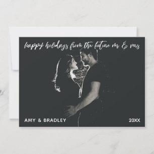 Tarjeta Festiva Felices Fiestas de parte de los futuros señores Fo