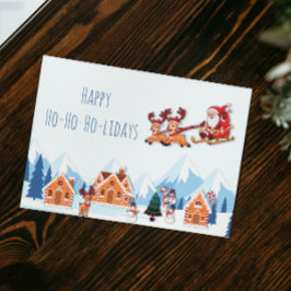 Tarjeta Festiva Felices fiestas de Santa Navidades de Invierno