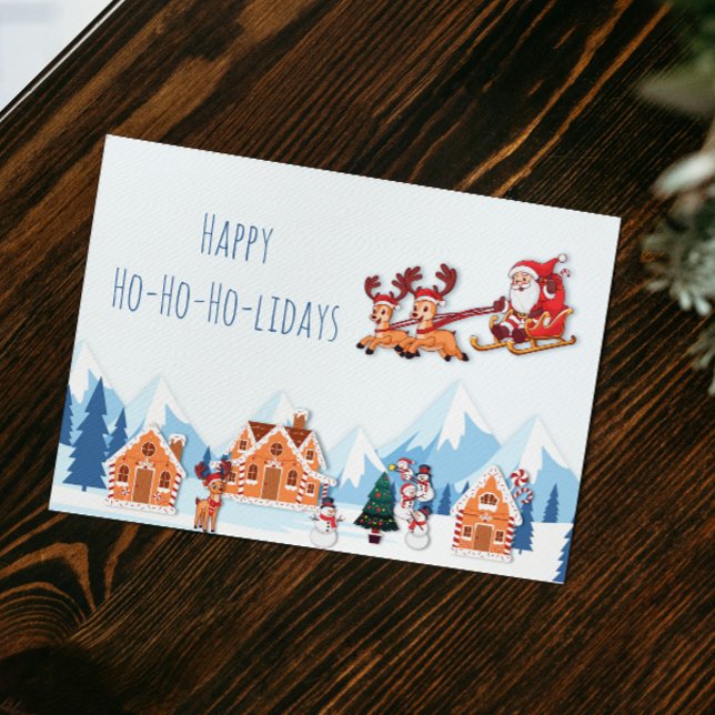 Tarjeta Festiva Felices fiestas de Santa Navidades de Invierno (Subido por el creador)