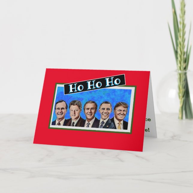 Tarjeta Festiva Felices fiestas de sus presidentes (Anverso)