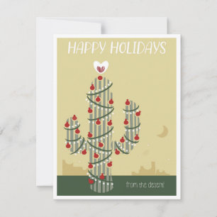 Tarjeta Festiva ¡Felices Fiestas desde el desierto!