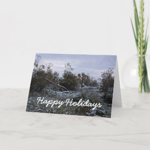 Tarjeta Festiva Felices Fiestas desde el desierto