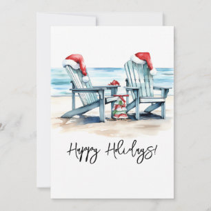 Tarjeta Festiva Felices Fiestas desde la Playa!
