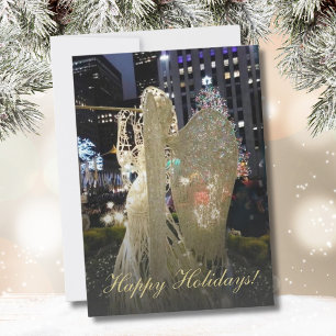 Tarjeta Festiva **Felices Fiestas desde Rockefeller Plaza NYC