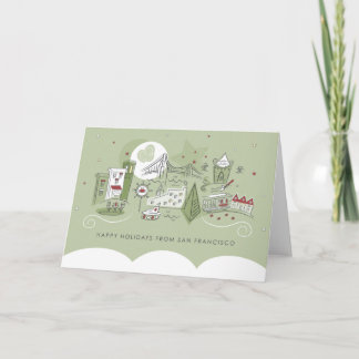 Tarjeta Festiva Felices Fiestas desde San Francisco
