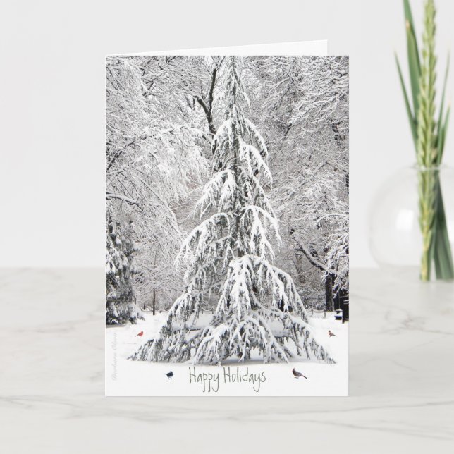 Tarjeta Festiva Felices Fiestas: Disfruta de los Placeres Simples- (Anverso)