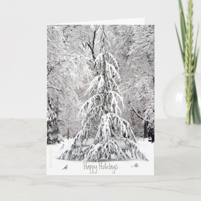 Tarjeta Festiva Felices Fiestas: Disfruta de los Placeres Simples- (Anverso)