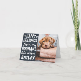 Tarjeta Festiva Felices Fiestas Divertida Foto Personalizada de Ma