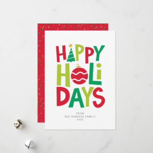 Tarjeta Festiva Felices fiestas divertidas ilustradas