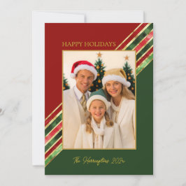 Tarjeta Festiva Felices Fiestas Elegantes Navidades de Fotos Color