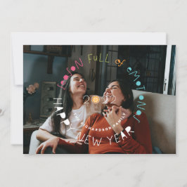 Tarjeta Festiva Felices fiestas, Emoji llena de emociones