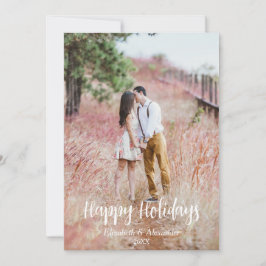 Tarjeta Festiva Felices Fiestas en el País de Atrás