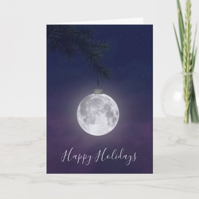 Tarjeta Festiva Felices fiestas en la luna de miel (Anverso)