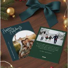 Tarjeta Festiva Felices Fiestas en Letra Moderna | Agregar 2 Fotos